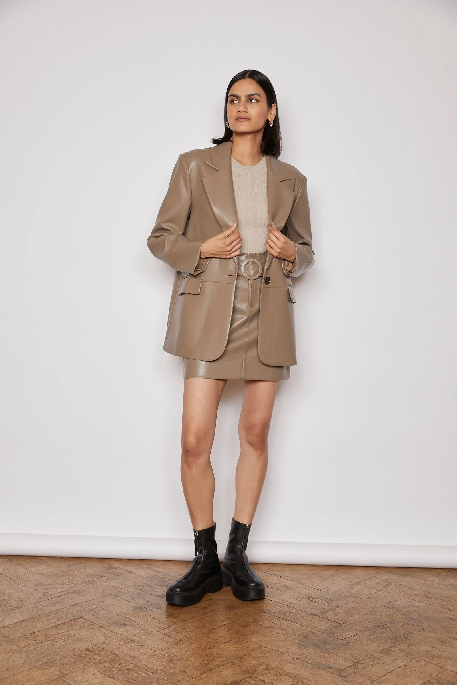 NOEL PU JACKET TAUPE