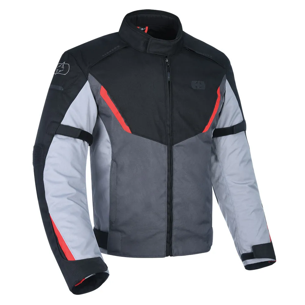 Oxford Delta 1.0 Men Jacket Black Grey & Red Vibrant Streetwear for Urban Adventurers