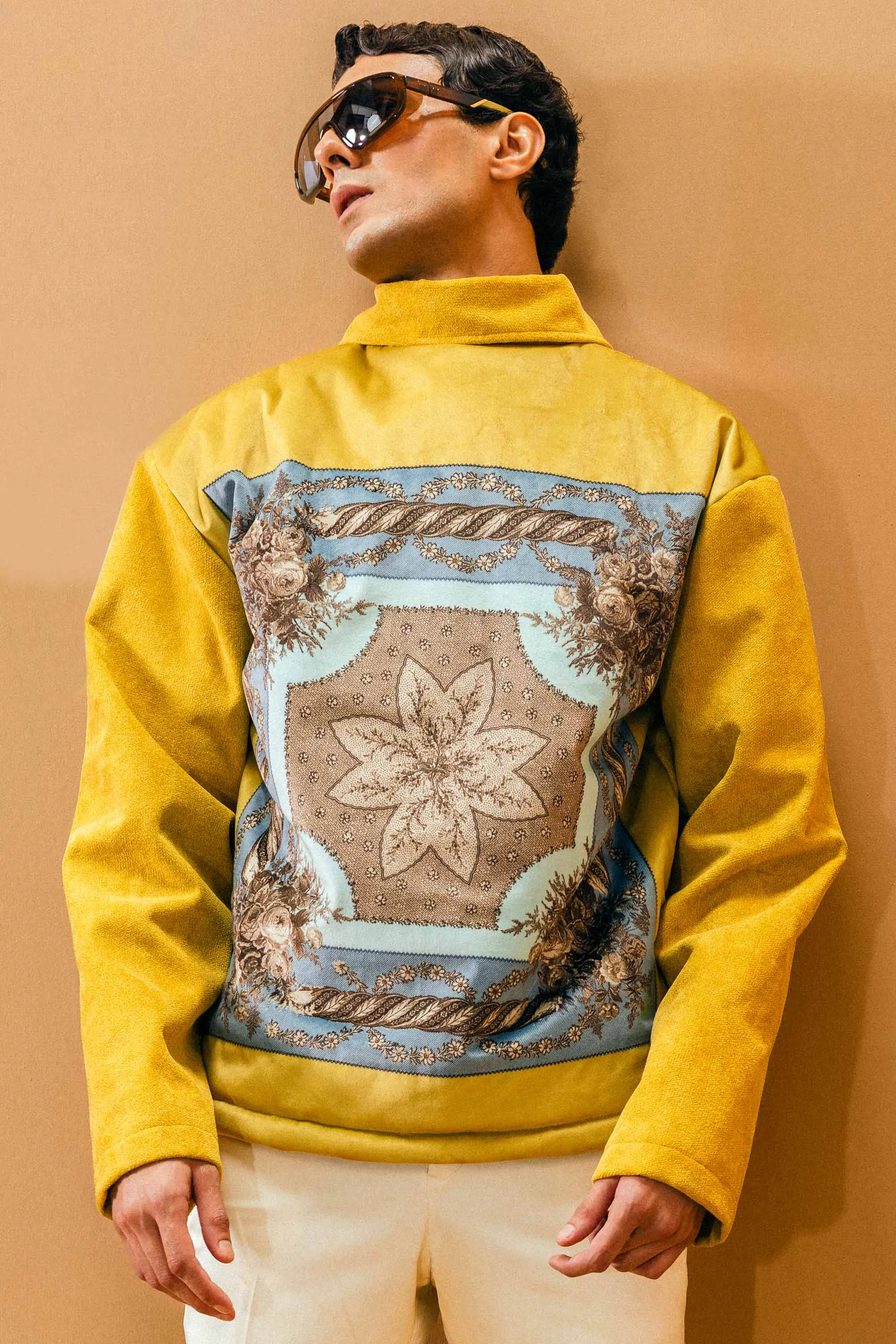 Pale Yellow Gothic Back Motif Jacket