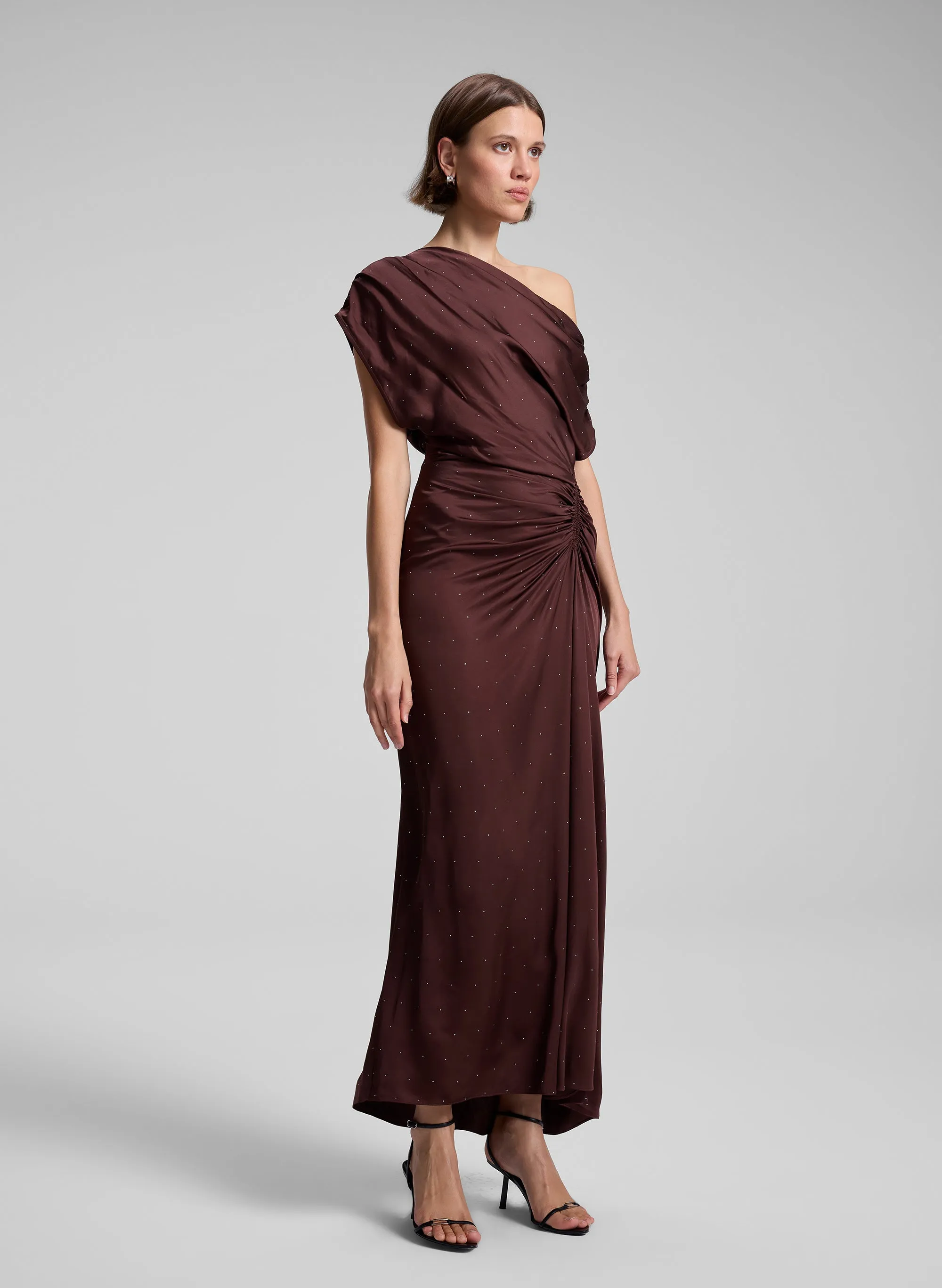 Penny Embellished Satin Maxi Dress