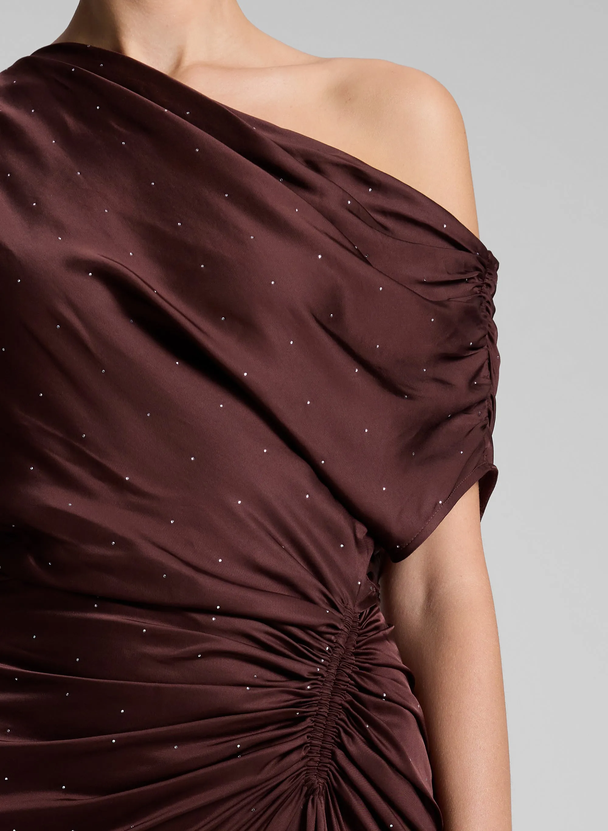 Penny Embellished Satin Maxi Dress