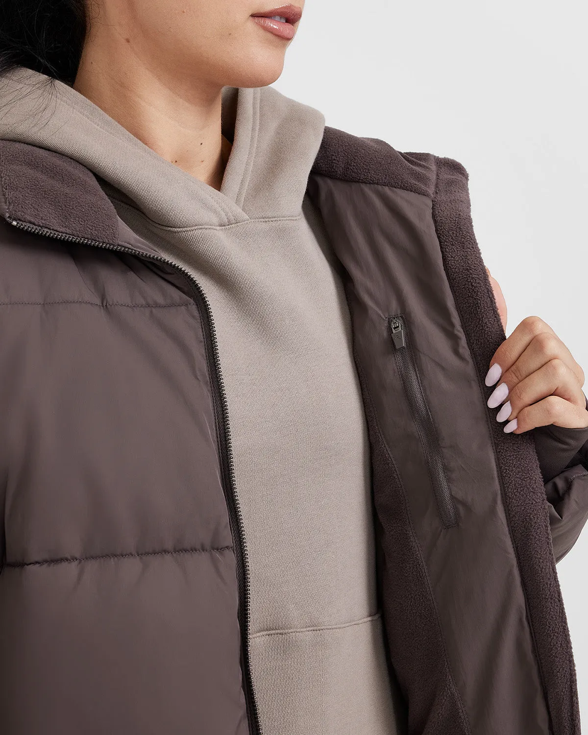 Puffer Jacket | Deep Mauve