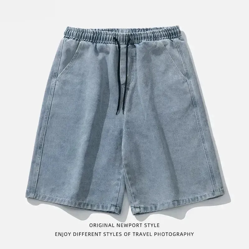 Retro-Inspired Men's Denim Shorts for Street Style