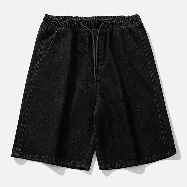 Retro-Inspired Men's Denim Shorts for Street Style