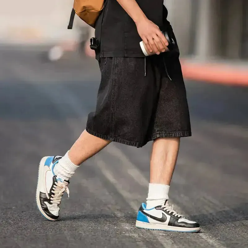 Retro-Inspired Men's Denim Shorts for Street Style