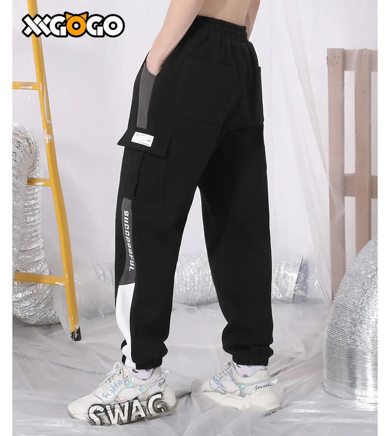 Safari Style Pockets Unisex Jogger Pants