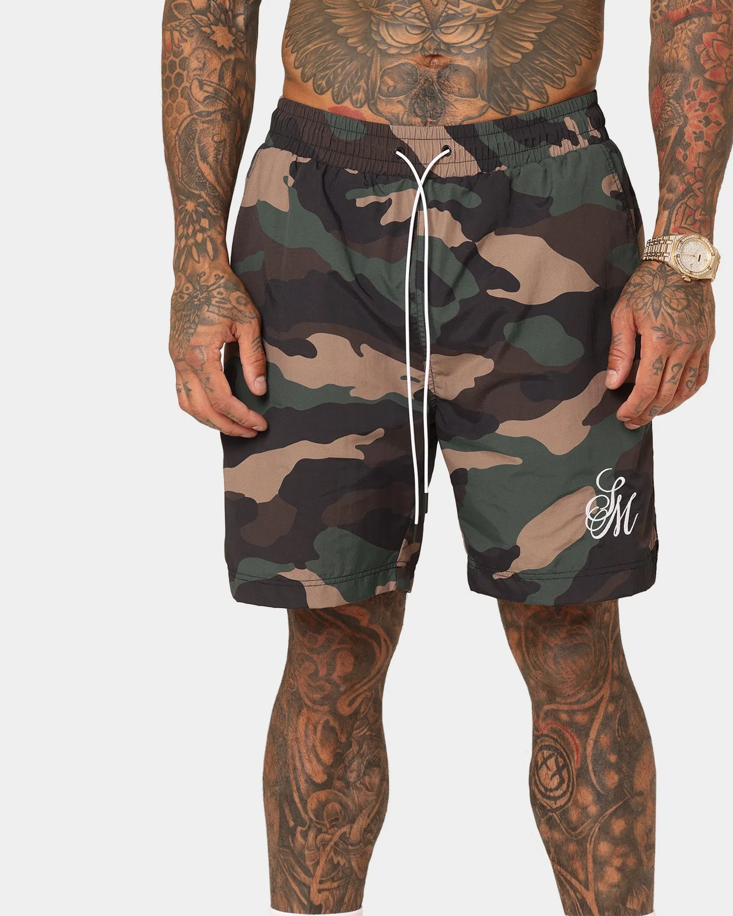 Saint Morta Timeless Camo Beach Shorts Woodland Camo