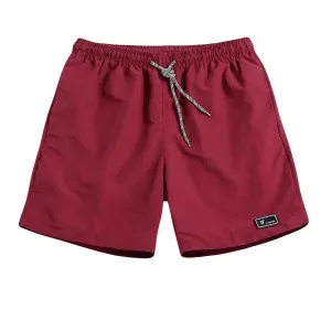 Solid Drawstring Beach Shorts