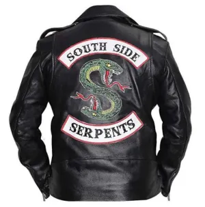 Stylish Leather Jacket for Men Inspired by Jughead Jones of Riverdale's Southside Serpents - Cole Sprouse