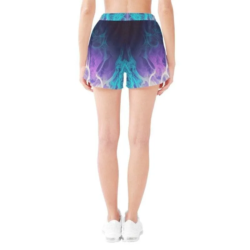 Stylish Teal and Purple Beach Shorts