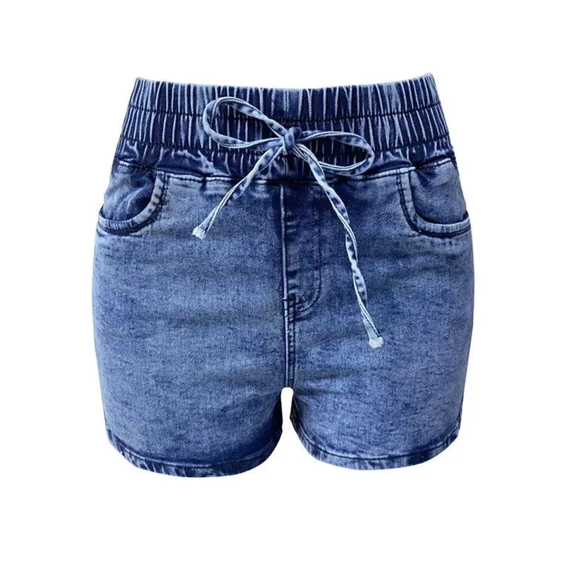 SUMMER KNIT DENIM SHORTS