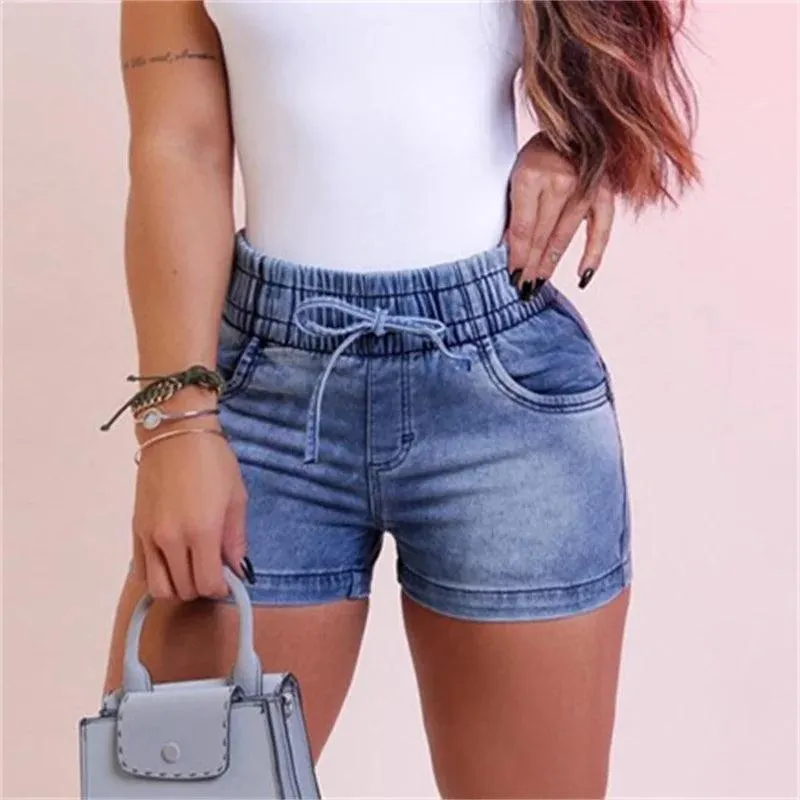 SUMMER KNIT DENIM SHORTS