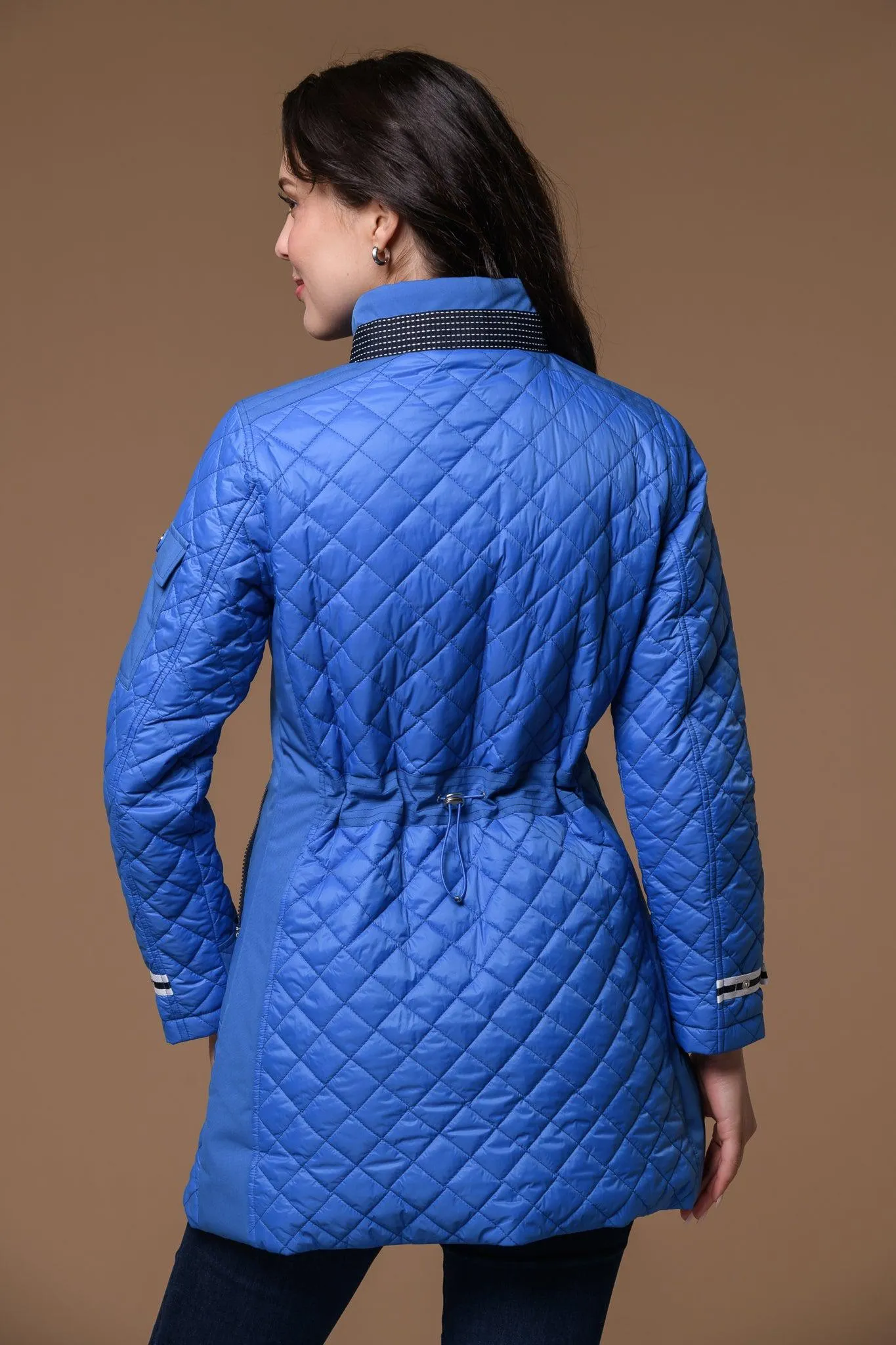 Tape Trim Jacket- Blue