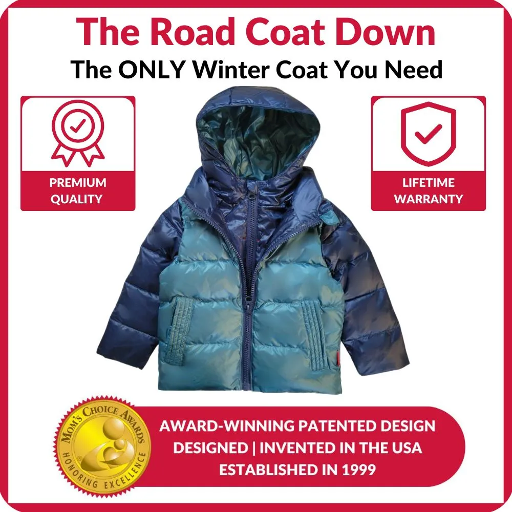 The Road Coat Down - Navy/Teal