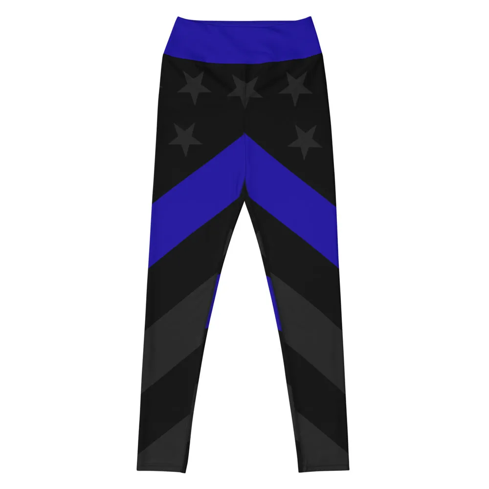 Thin Blue Line Stealth Yoga Leggings