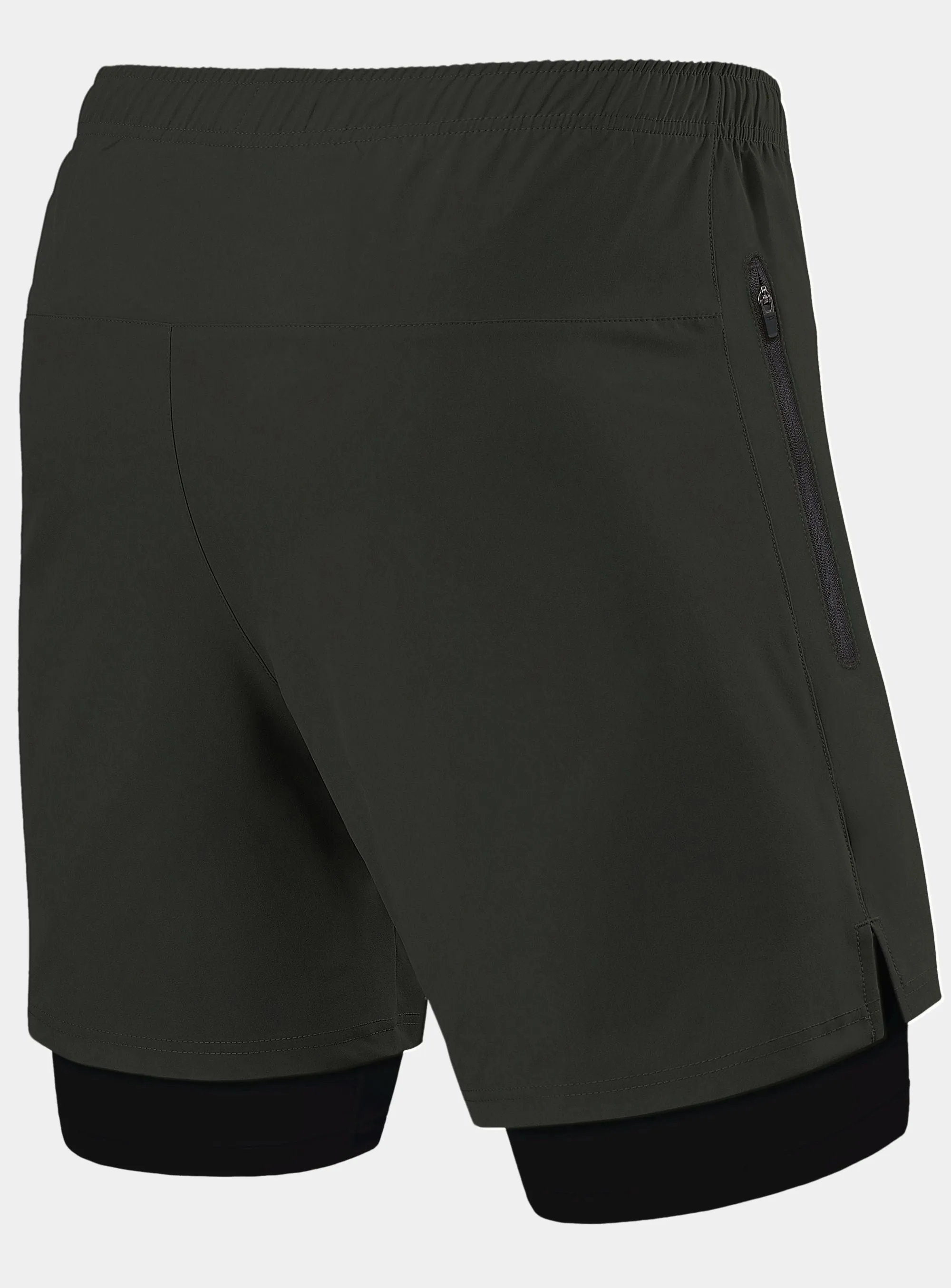 Ultra 2-in-1 Running Short For Men With Side Zip Pockets & Internal Compression Lining