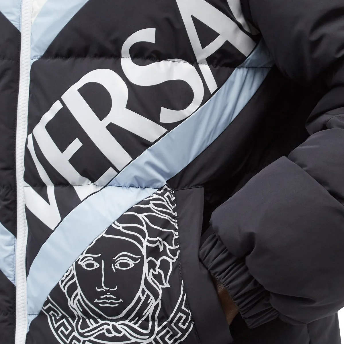 Versace Logo Print Down Jacket