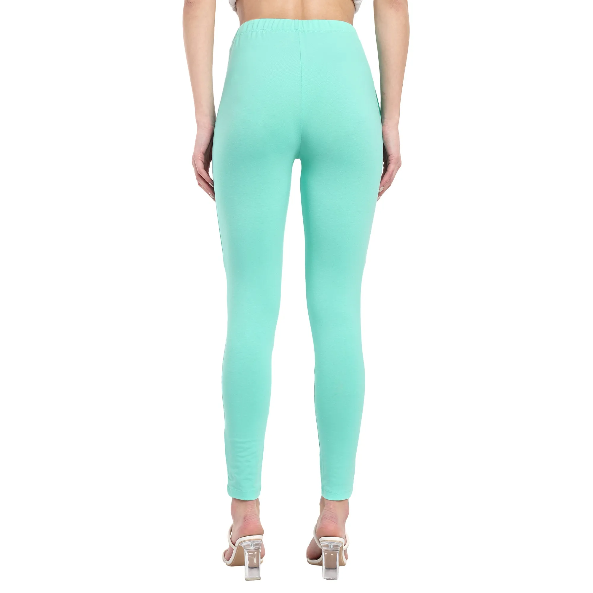 Women Sea Green Regular Legging