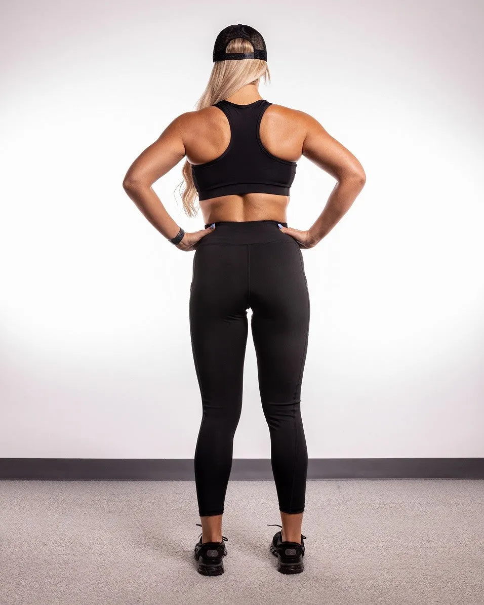 Women's High-Waist Fitness Leggings - Black