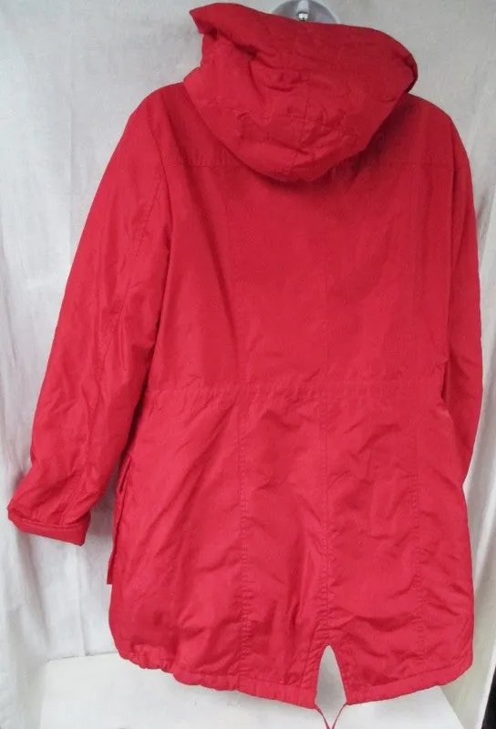 Womens Ladies STEVE MADDEN Hood COAT Jacket PARKA Boho FIRE RED L