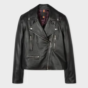 Women's lambskin leather biker jackets