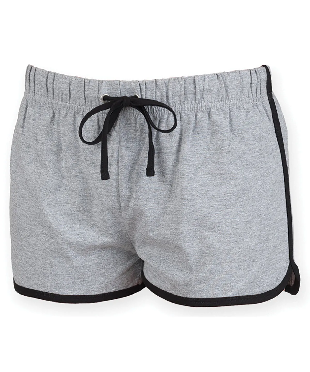 Womens retro shorts | Heather Grey/Black